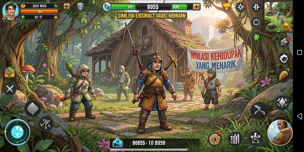 Tampilan gameplay menarik dari 8055 yang penuh aksi dan interaksi.