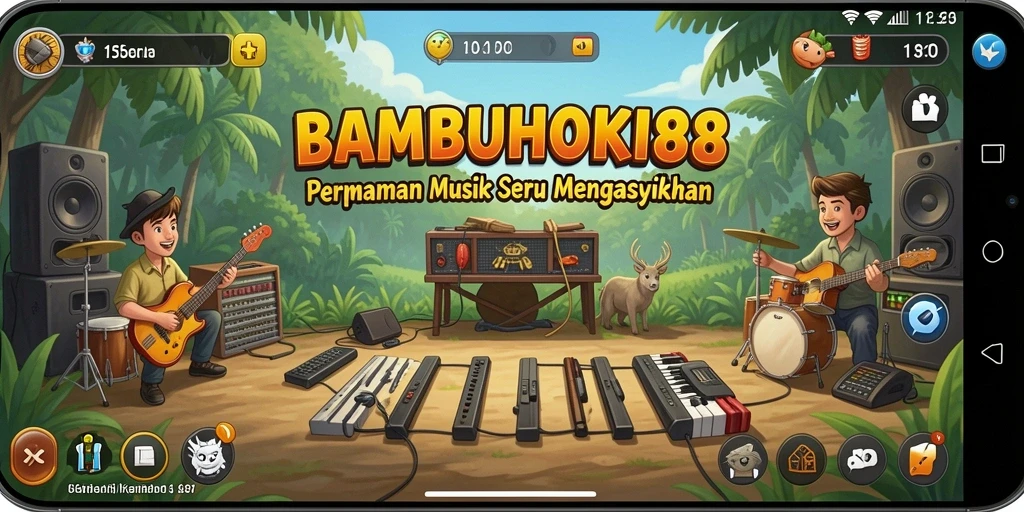 Screenshot menunjukkan interaksi seru dalam permainan musik.