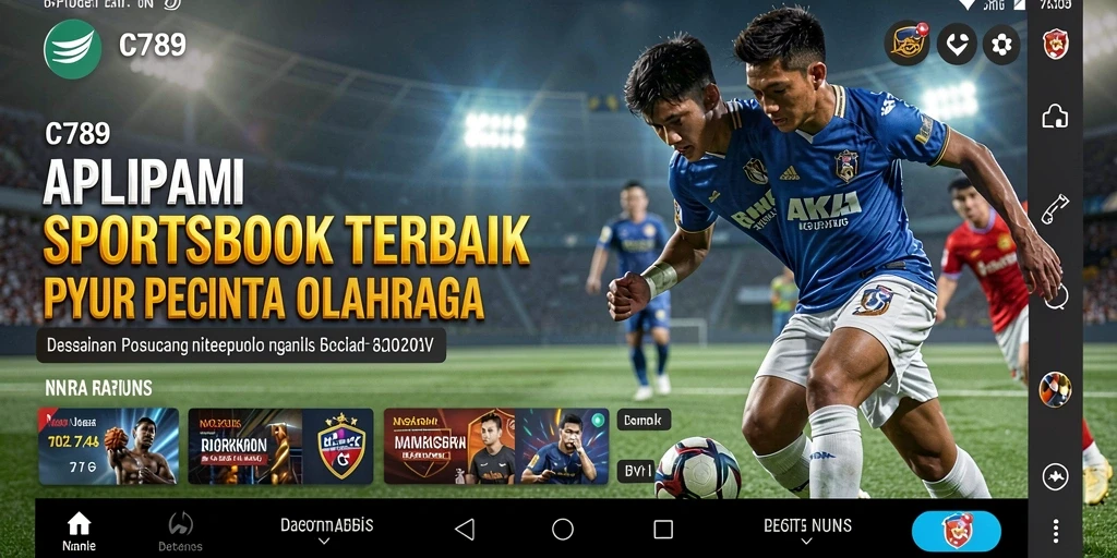 Tampilan antarmuka C789 selama taruhan olahraga yang intens.