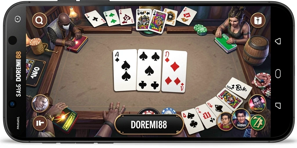 Tampilan gameplay DOREMI88 menunjukkan aksi seru permainan Domino.