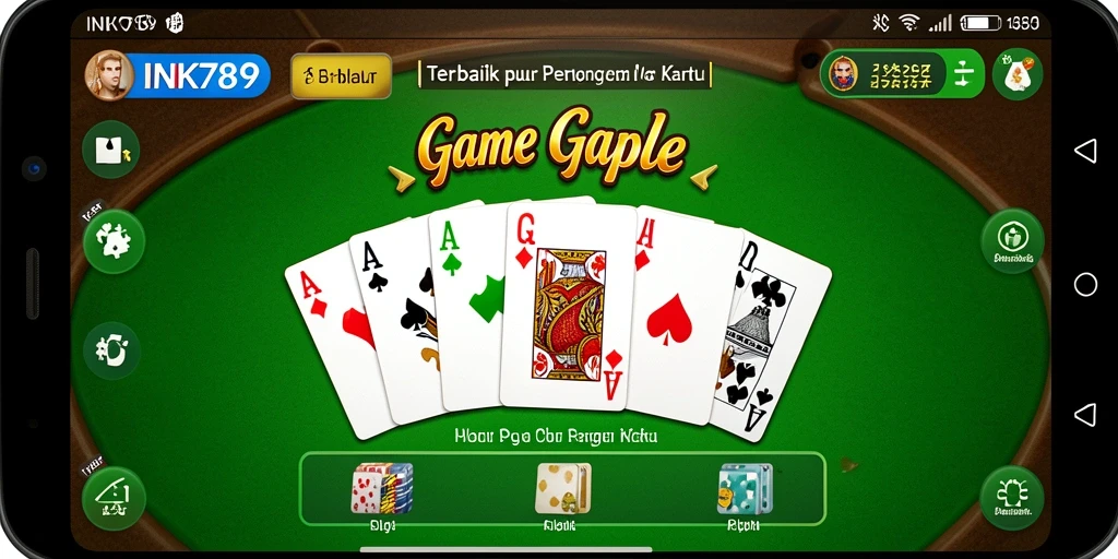 Screenshot INK789 menampilkan gameplay seru Gaple yang mengasyikkan.