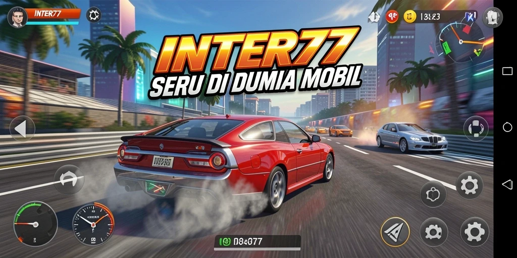 Screenshot INTER77 menampilkan aksi balapan seru di lintasan yang menantang.