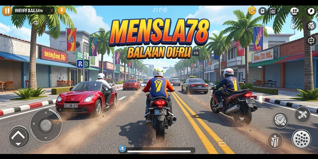 Tampilan gameplay MENYALA78 dengan balapan yang mendebarkan.
