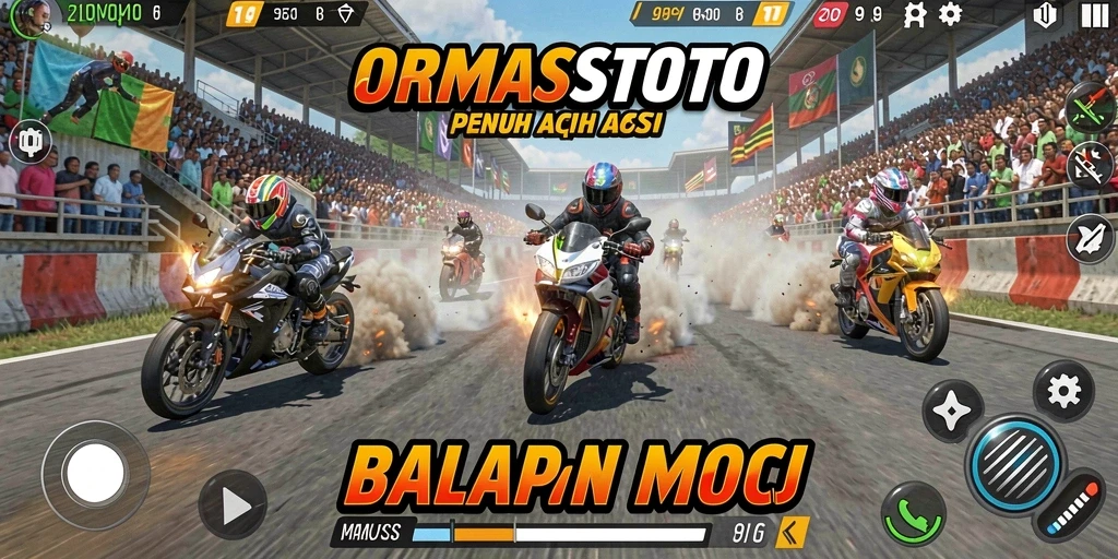 Gameplay seru balapan motor di ORMASSTOTO.