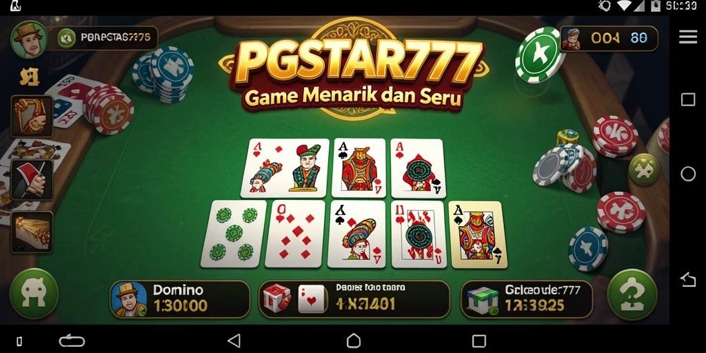 Tampilan menarik dari gameplay Domino PGSTAR777 yang seru.