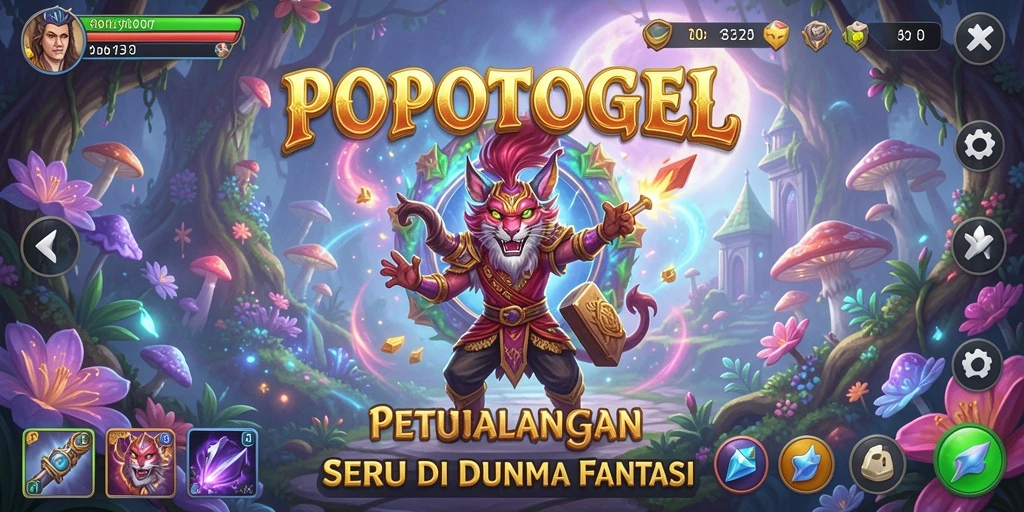 Tampilan gameplay <strong>POPOTOGEL</strong> yang memukau dengan elemen petualangan yang seru.