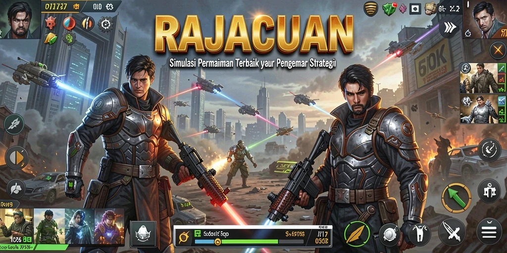 Screenshot gameplay RAJACUAN menunjukkan interaksi dinamis dalam simulasi.
