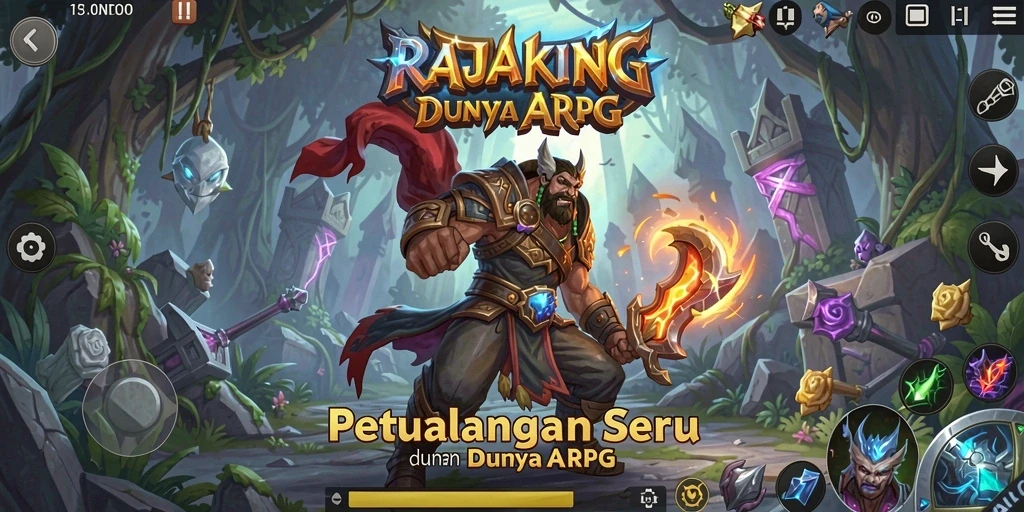 Screenshot gameplay RAJAKING menampilkan aksi seru dan pertarungan epik.