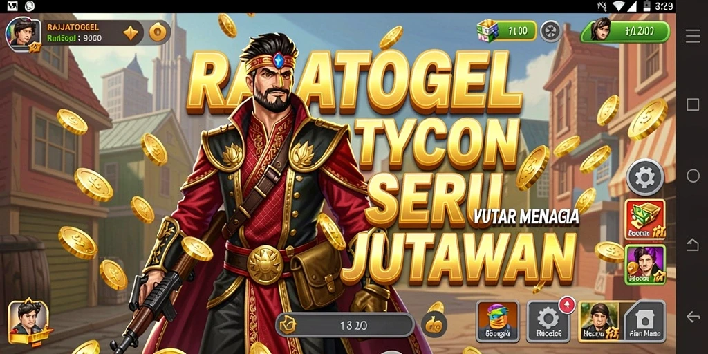 Tampilan gameplay RAJATOGEL yang menawan dengan mekanika Tycoon.