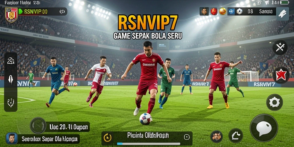 Tampilan menarik dari gameplay RSNVIP7 dengan aksi di lapangan sepak bola.