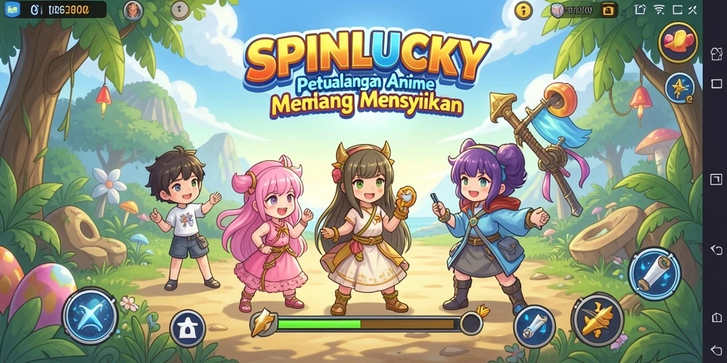 Tangkapan layar utama SPINLUCKY yang menunjukkan aksi gameplay yang seru.