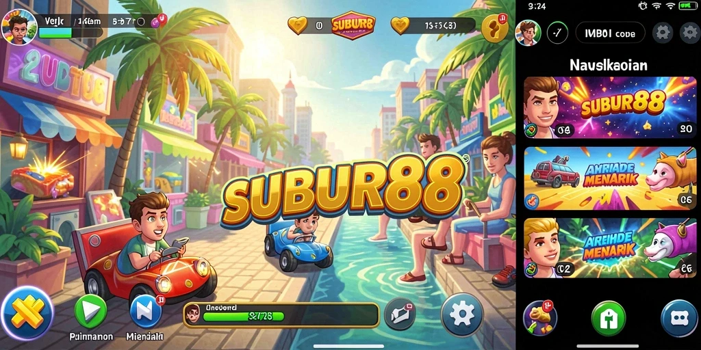Tampilan gameplay seru dan menantang di SUBUR88.