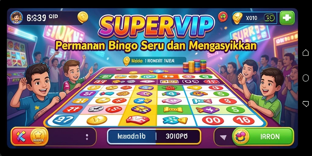 Tampilan gameplay SUPERVIP yang seru dan interaktif di permainan Bingo.