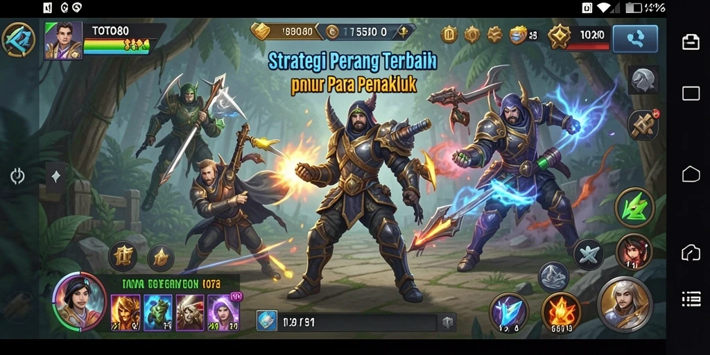 Tampilan gameplay SLG yang epik di TOTO80.