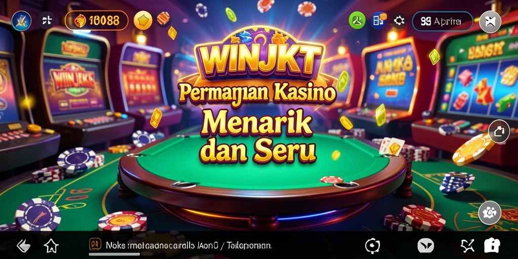 Screenshot gameplay WINJKT menampilkan mesin slot yang menggembirakan dan interaksi pemain.